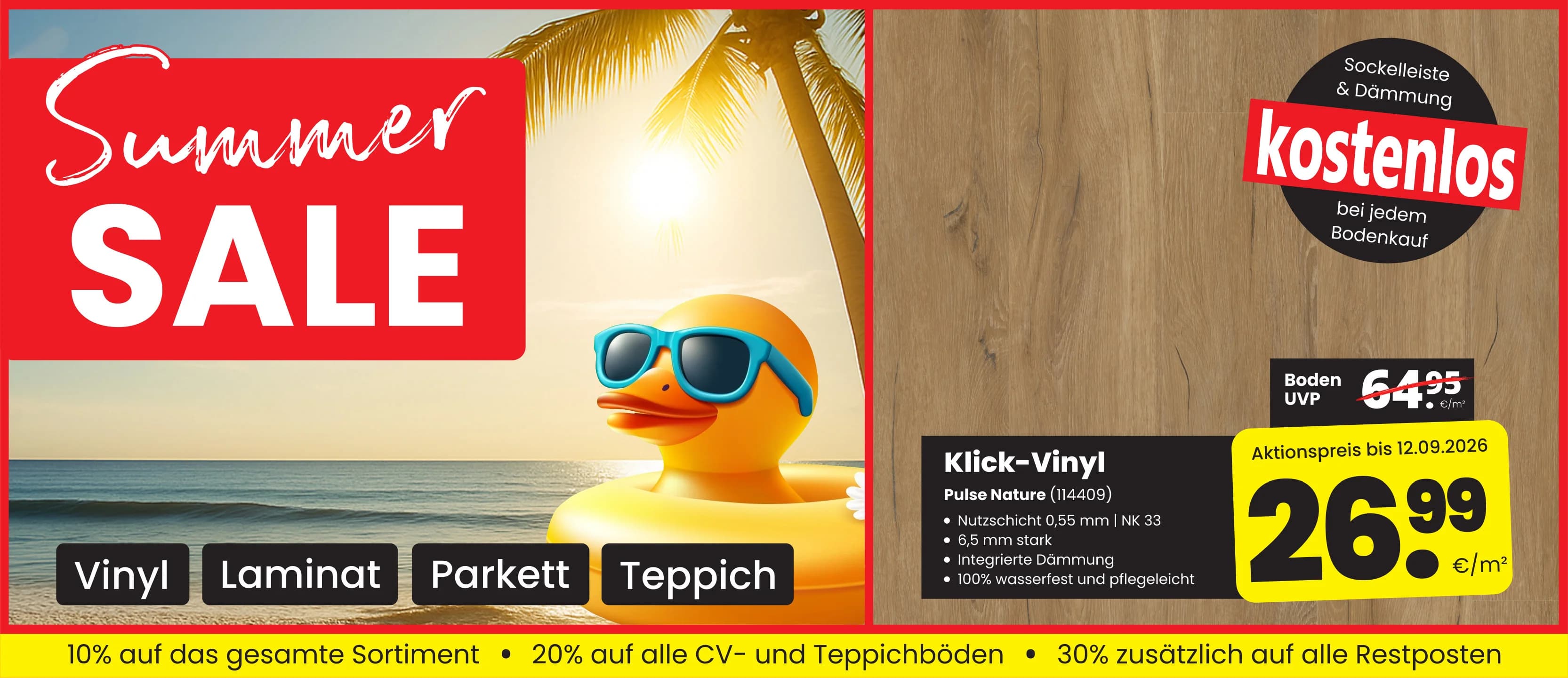 Summer SALE 2026 – Klick-Vinyl Pulse Nature zum Aktionspreis